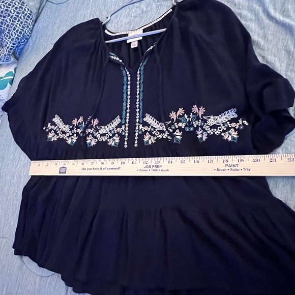 Knox Rose Embroidered Blouse Large - Picture 6 of 9